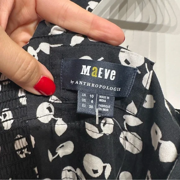 NWT Maeve Anthropologie Cecilia Pettersson Cherry Print Midi Dress - Picture 7 of 12